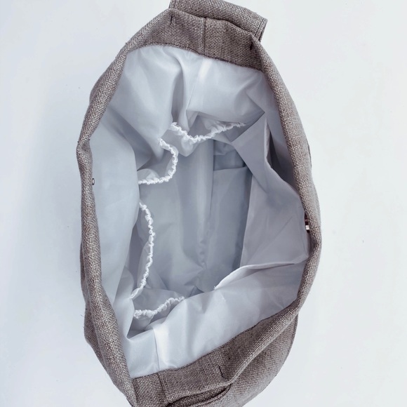 Linen polyester handbag/ diaper bag - Picture 4 of 6